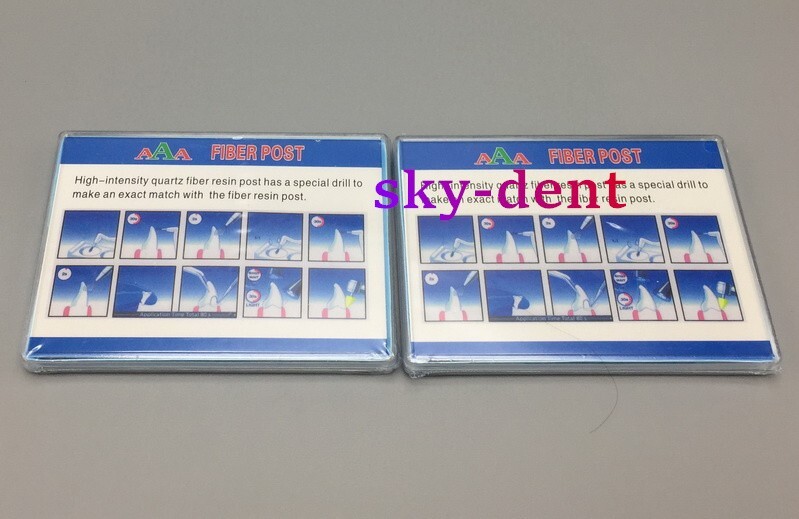 1 Box Dental Transparent Quartz Fiber Post Resin Post 1.0/1.2/1.4/1.6mm+4 Drills