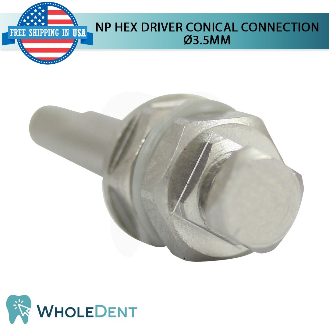 2x NP Conical Connection Hex Driver 2.25mm For Dentists Dental Abutment Tool