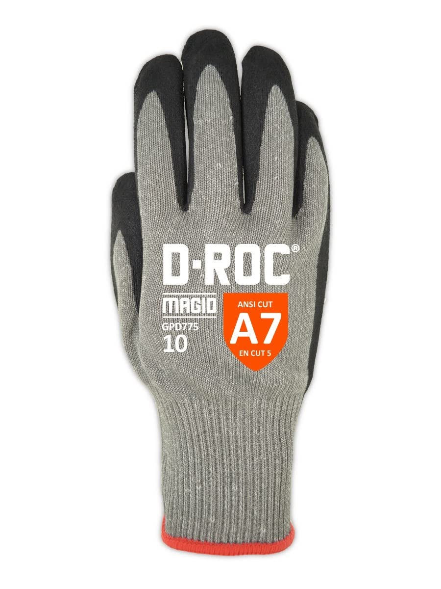 Magid D-Roc Lightweight Hyperon Nitrix Grip Technology Palm Coated Work Gloves