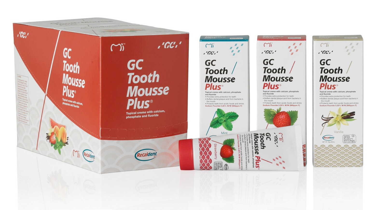 GC Tooth Mousse Plus Topical Tooth Crème Strengthen Tooth Surface 10pc Box