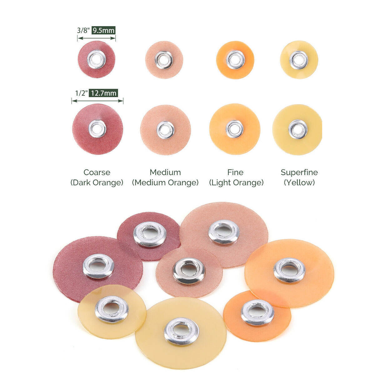 500pcs Dental 3M Sof-Lex soflex Contouring Polishing Discs Kit 9.5mm/12.7mm