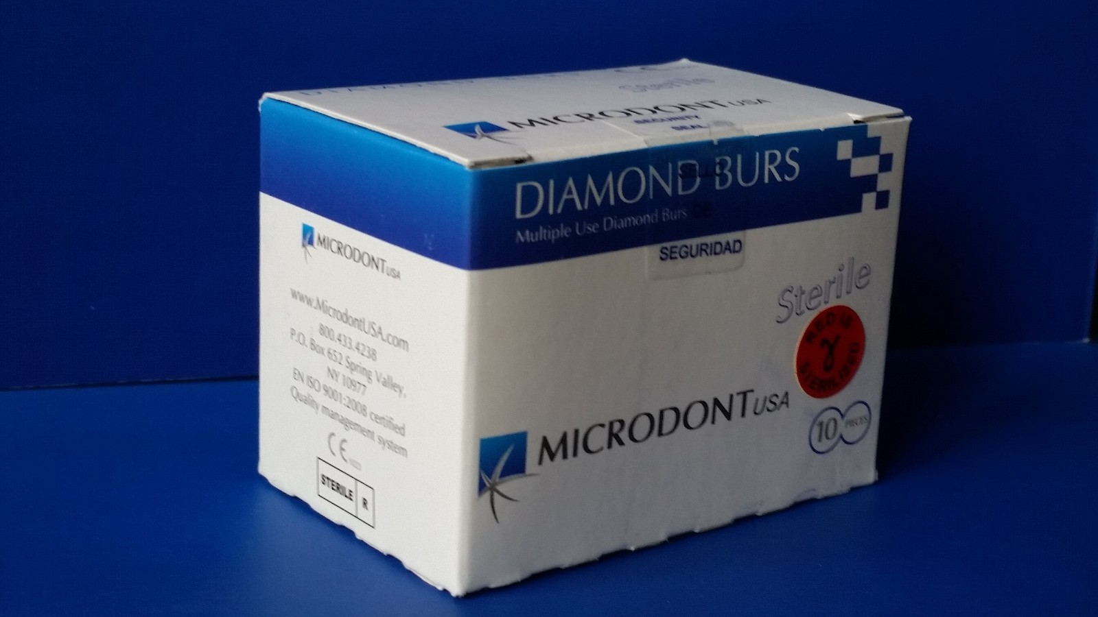 Microdont USA Multi-use Diamond Burs Round End Taper 850-010 Medium FG 10Box