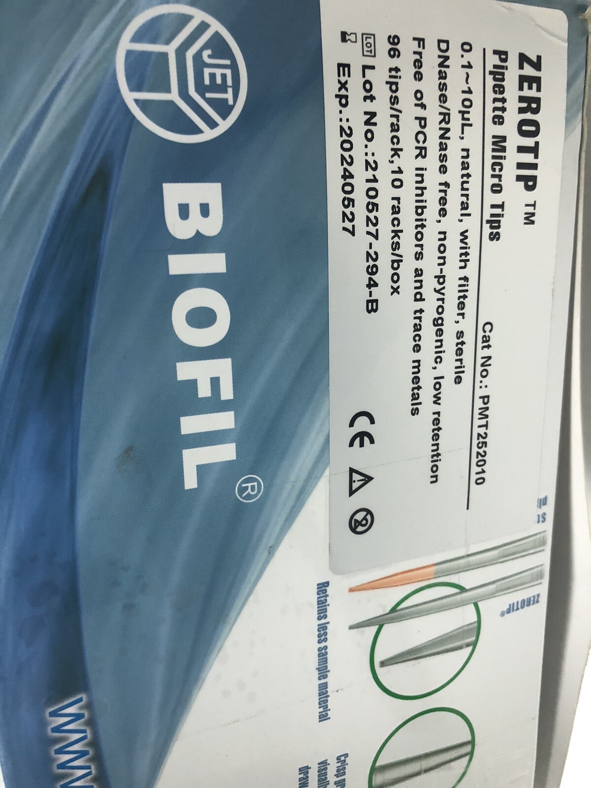Universal Pipette Tips 10µL RNase DNase Endotoxin Free Sterile,filter,low renten