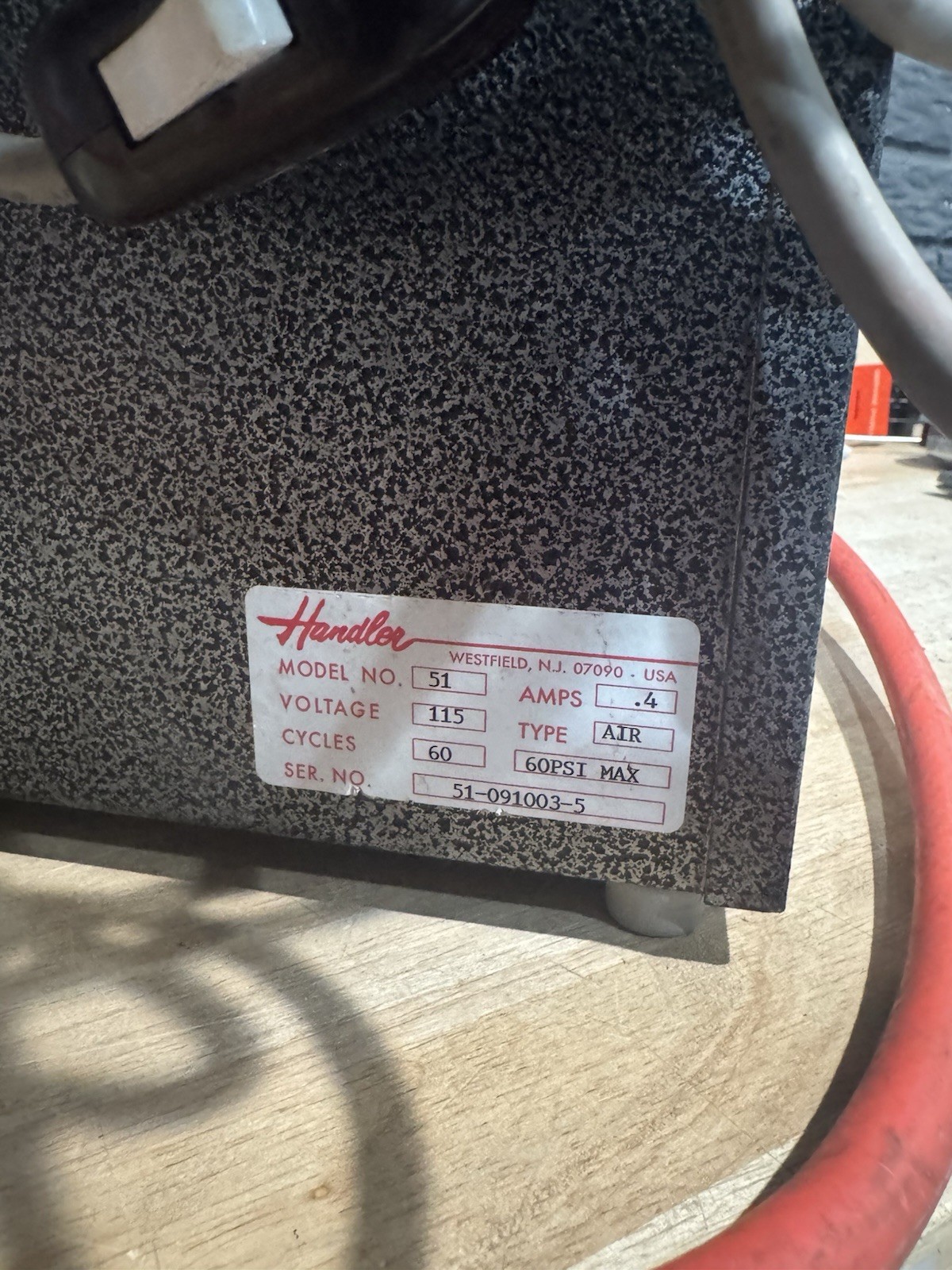 Handler Sandblaster Model 51 115 Volts