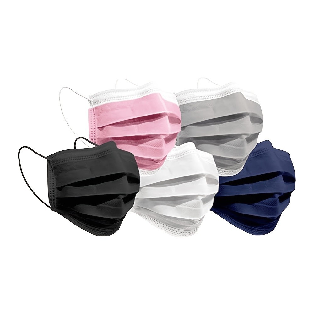 A box of 50 pieces color disposable facial 3-layer filter masks