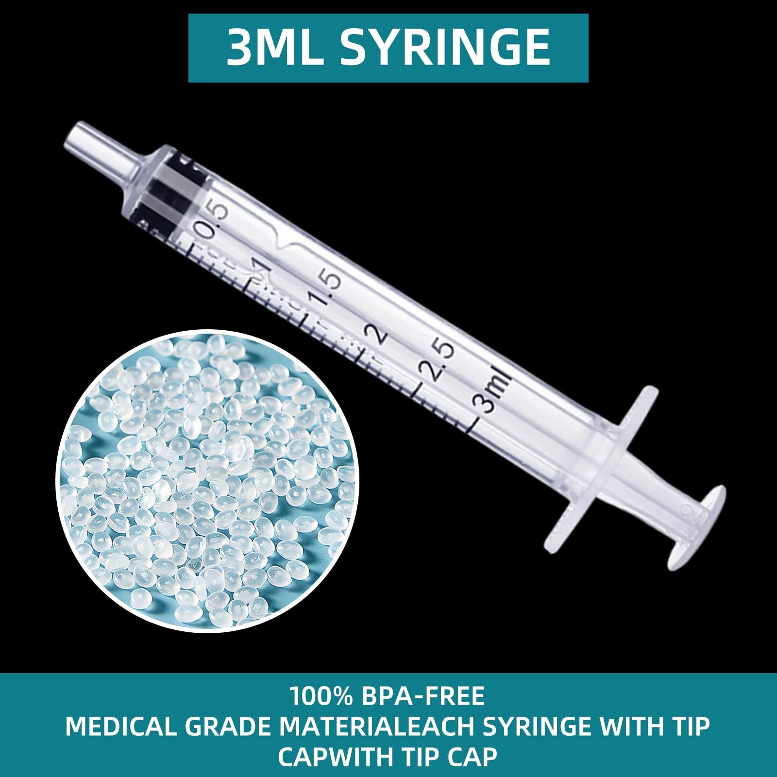 30Pack Syringes without Needle No Rubber Ring, HPLC Sampler Resistant to Orga…