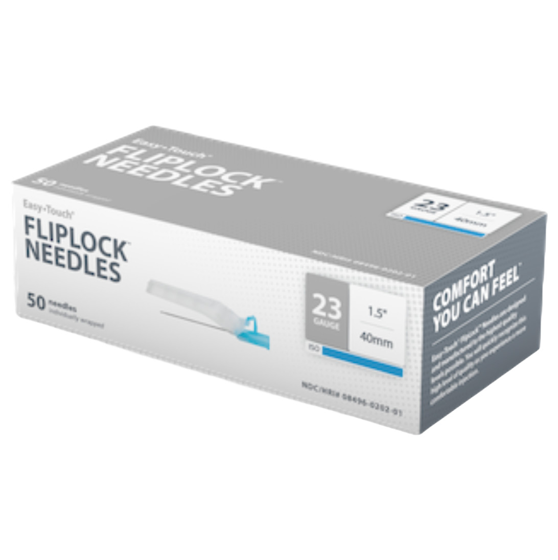 Fliplock with Safety, 23G, 40mm, 1.5″ – Box of 50