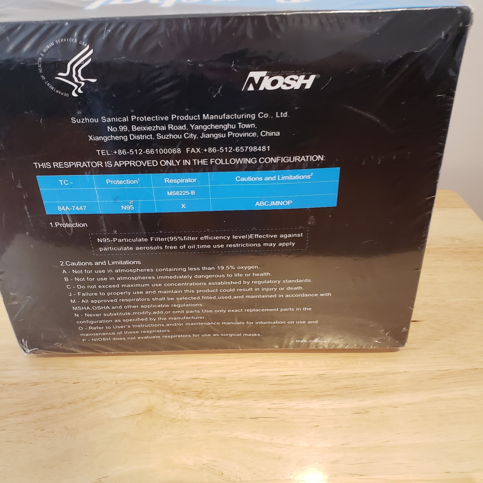 NIOSH Approved N95 Mask Particulate Respirators, Pack of 60 N95 Face Masks,Black