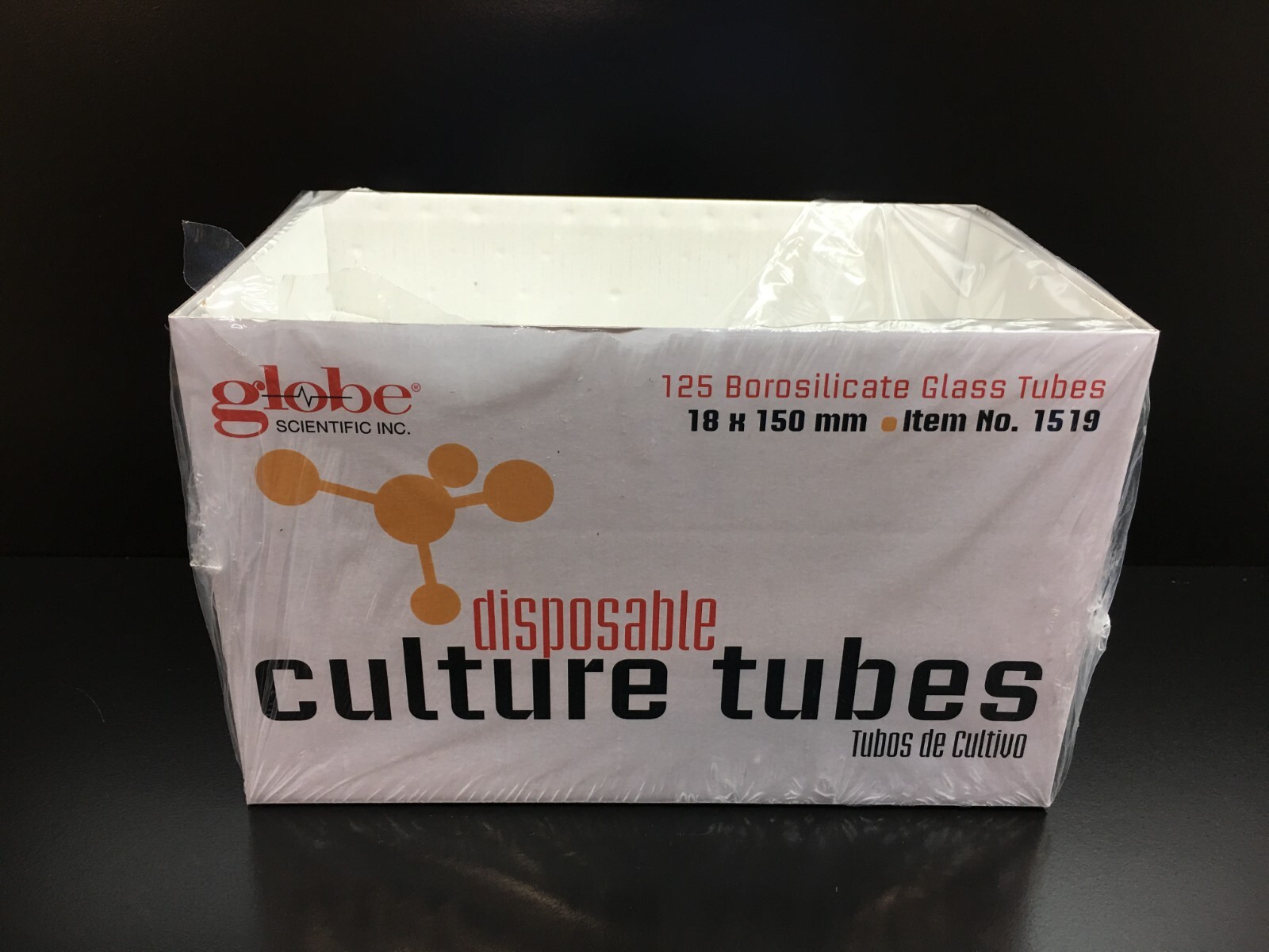 Globe Scientific Cat No 1519 Culture Tube Borosilicate Glass 18 x 150mm 29mL