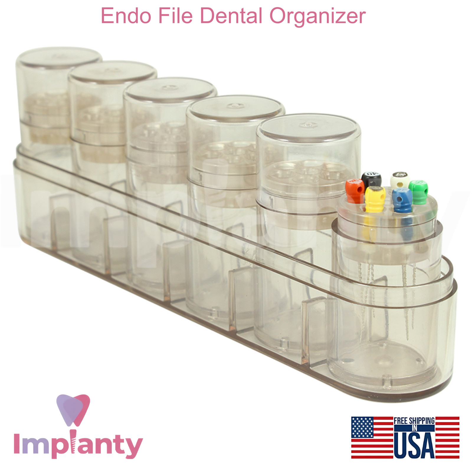 Endo File Dental Organizer Regular and NiTi Files Compatible Clear View Compact