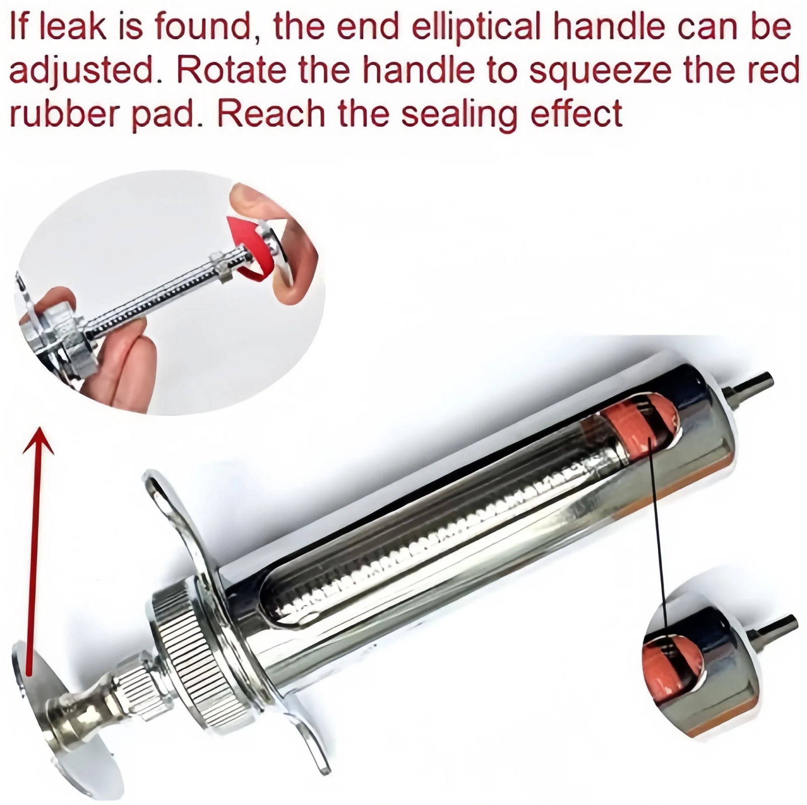 10/20/30/50ml Metal Automatic Veterinary Syringe Adjustable Dose Vaccine Injecti