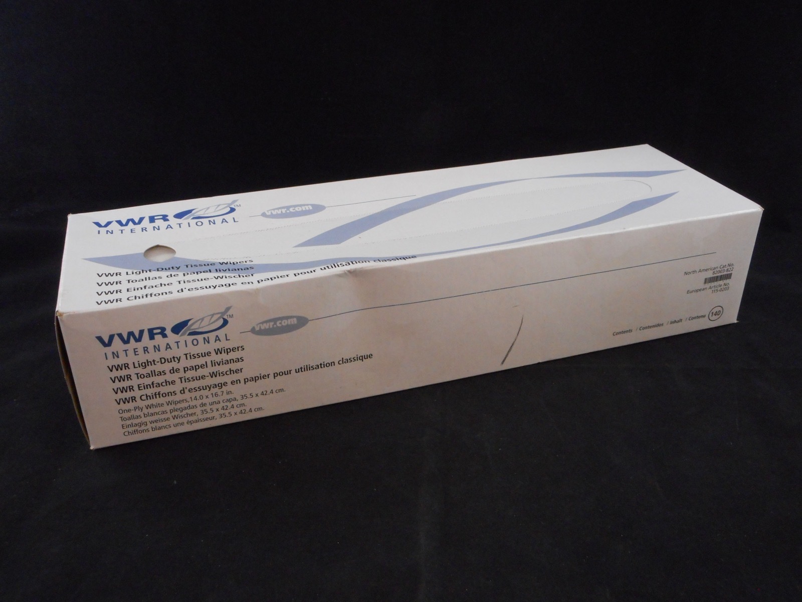 NEW VWR One-Ply White 14” x 16.7” Light-Duty Tissue Wipers (140/Box) 82003-822