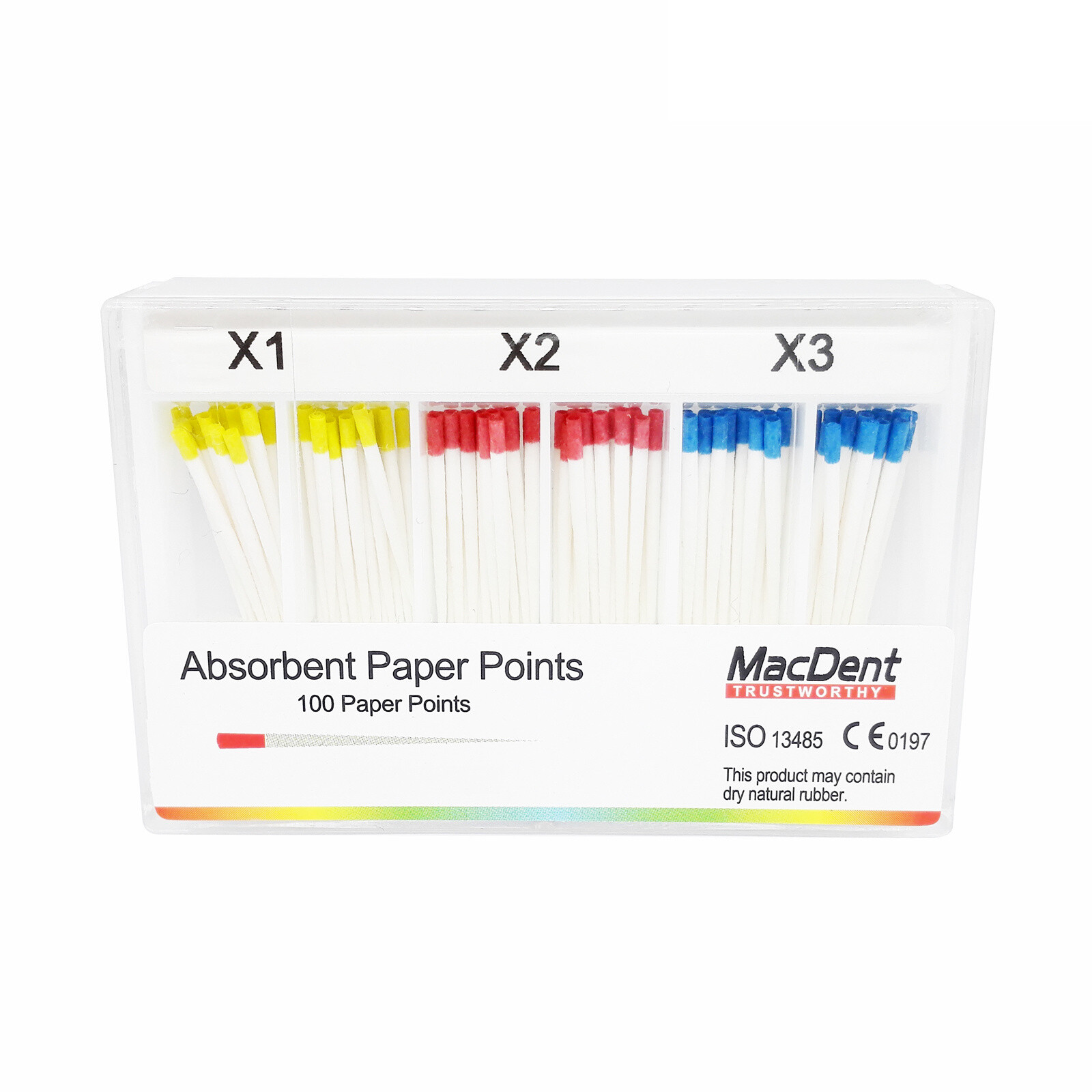 MacDent Dental Endodontic Gutta Percha / Absorbent Paper Points Tips Obturating
