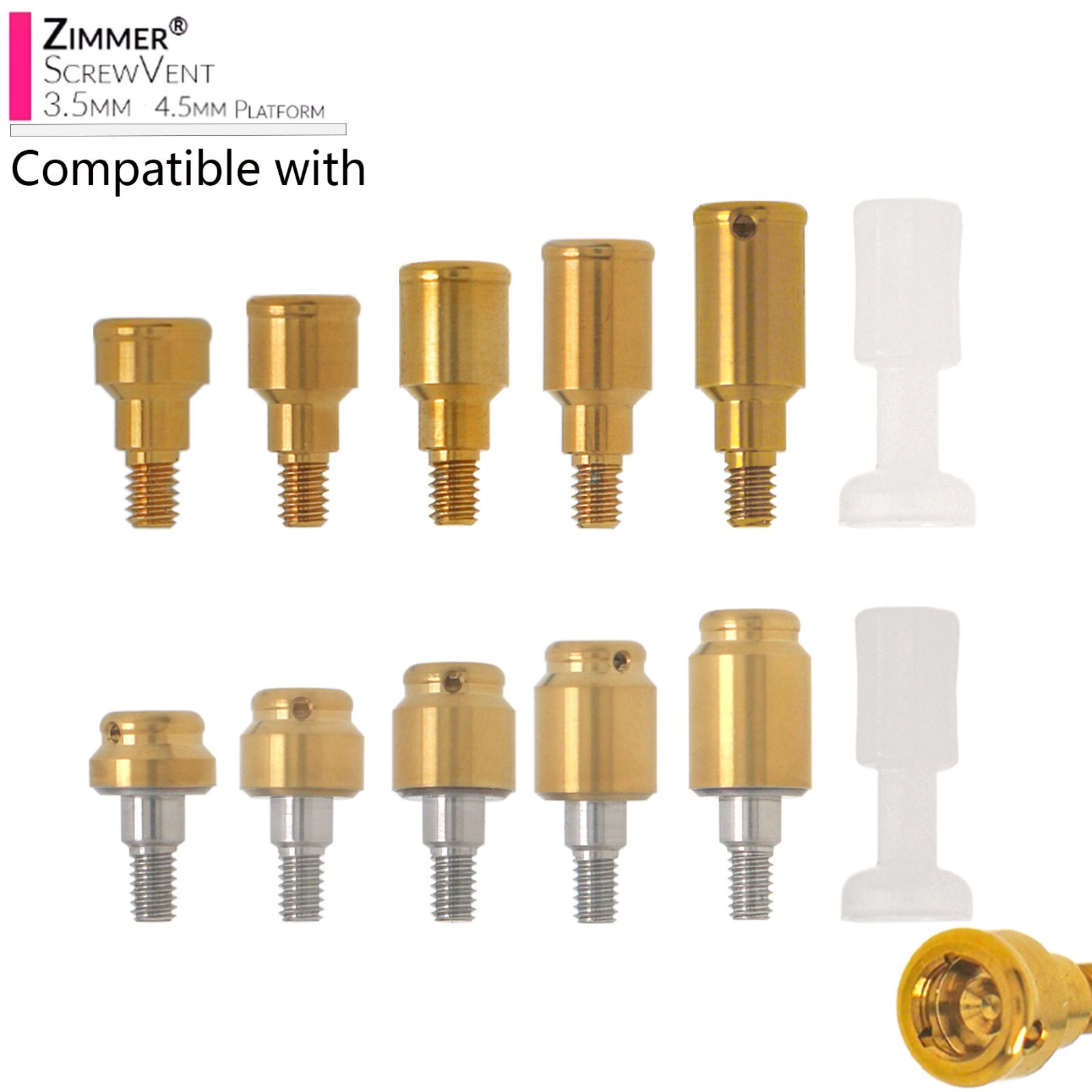Hiossen/Nobel/Bego/Zimmer TSV/MIS Implants Tapered Locator Attachment Abutment