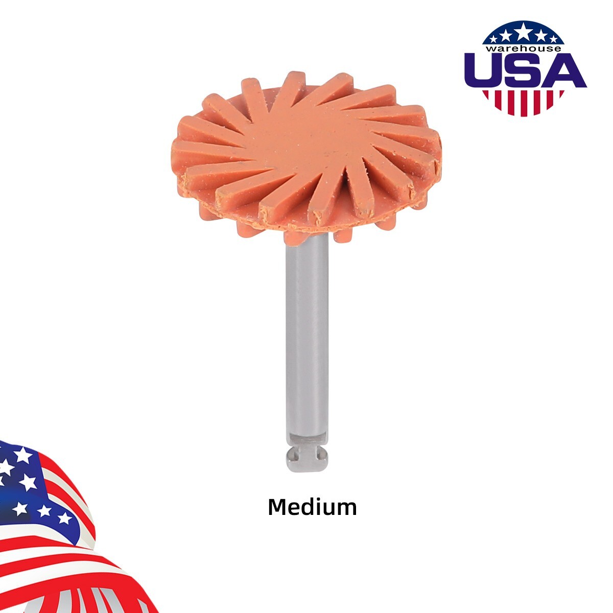 Dental Composite Ceramic Polishing Rubber Wheel Coarse/Medium/Fine RA 2.35mm