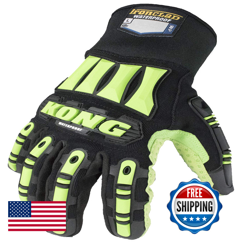 Ironclad Kong Sdx2W-04-L Waterproof Oil And Gas Safety Impact Gloves Large
