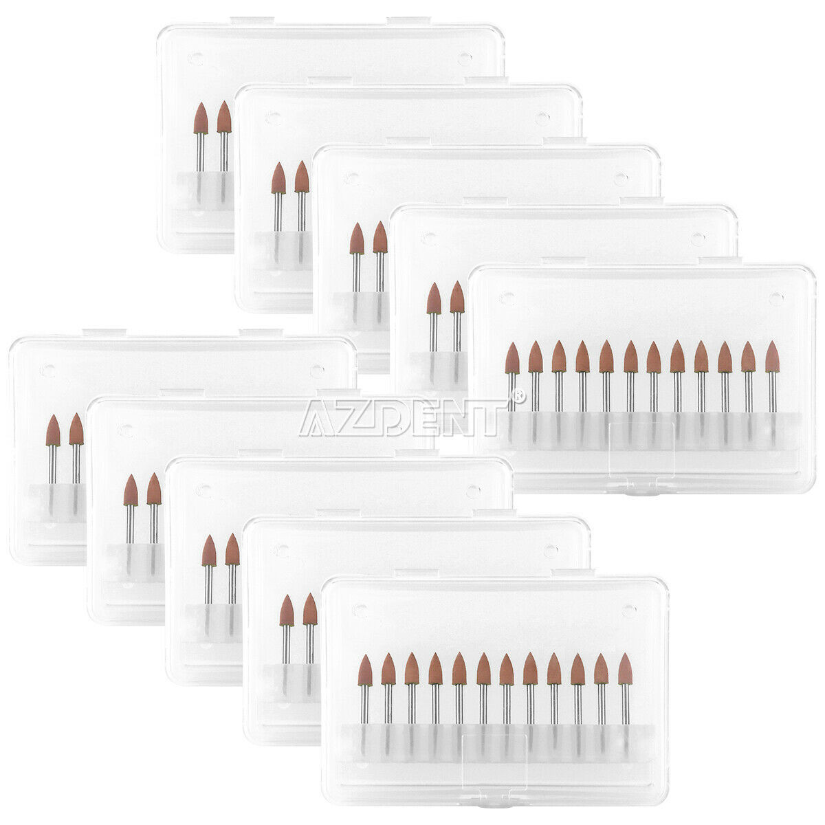 12pcs/kit Dental 0413 Brownie Polishers Friction Grip FG Burs Mini Points 1.6mm