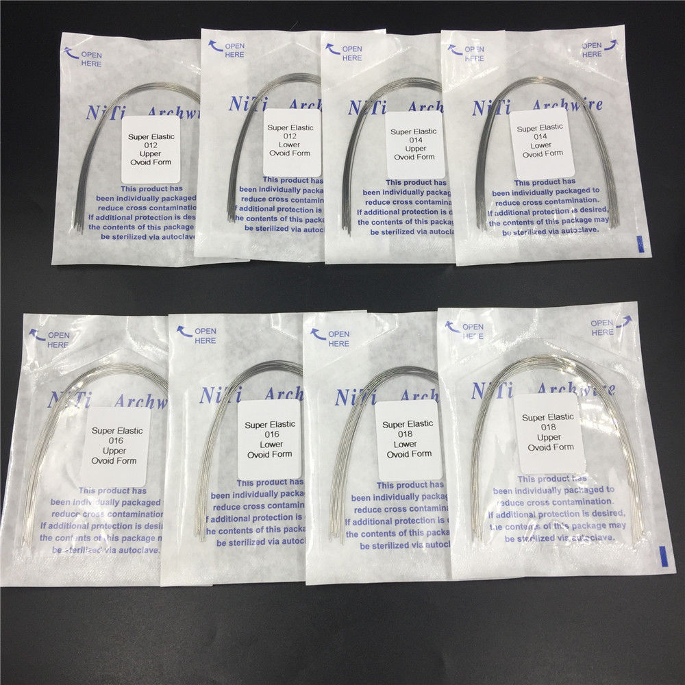 10 Pcs Dental Orthodontic Super Elastic Niti Round Arch Wire Ovoid/Oval Form