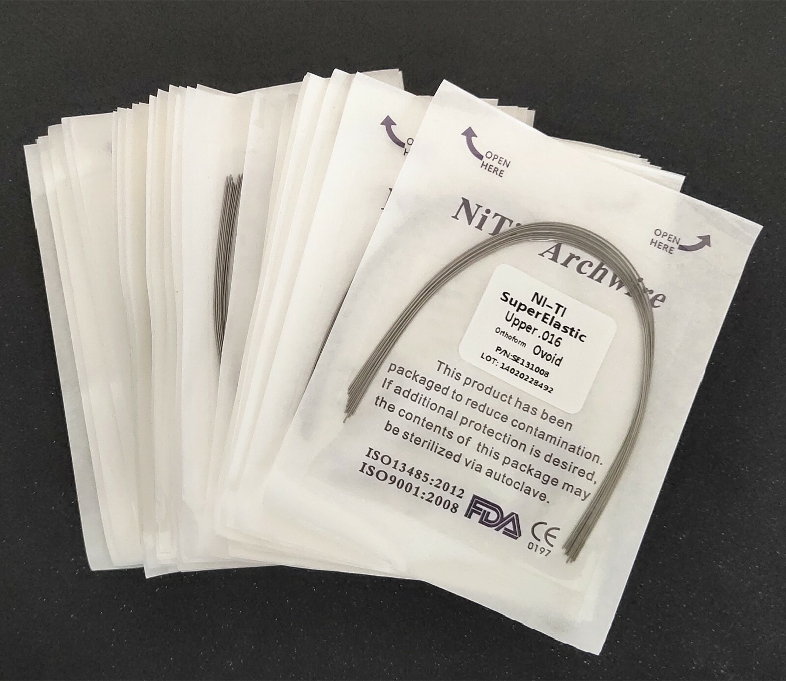5 Packs Dental Round Super Elastic Niti Arch Wires Bows Ovoid Form 10pcs/pack