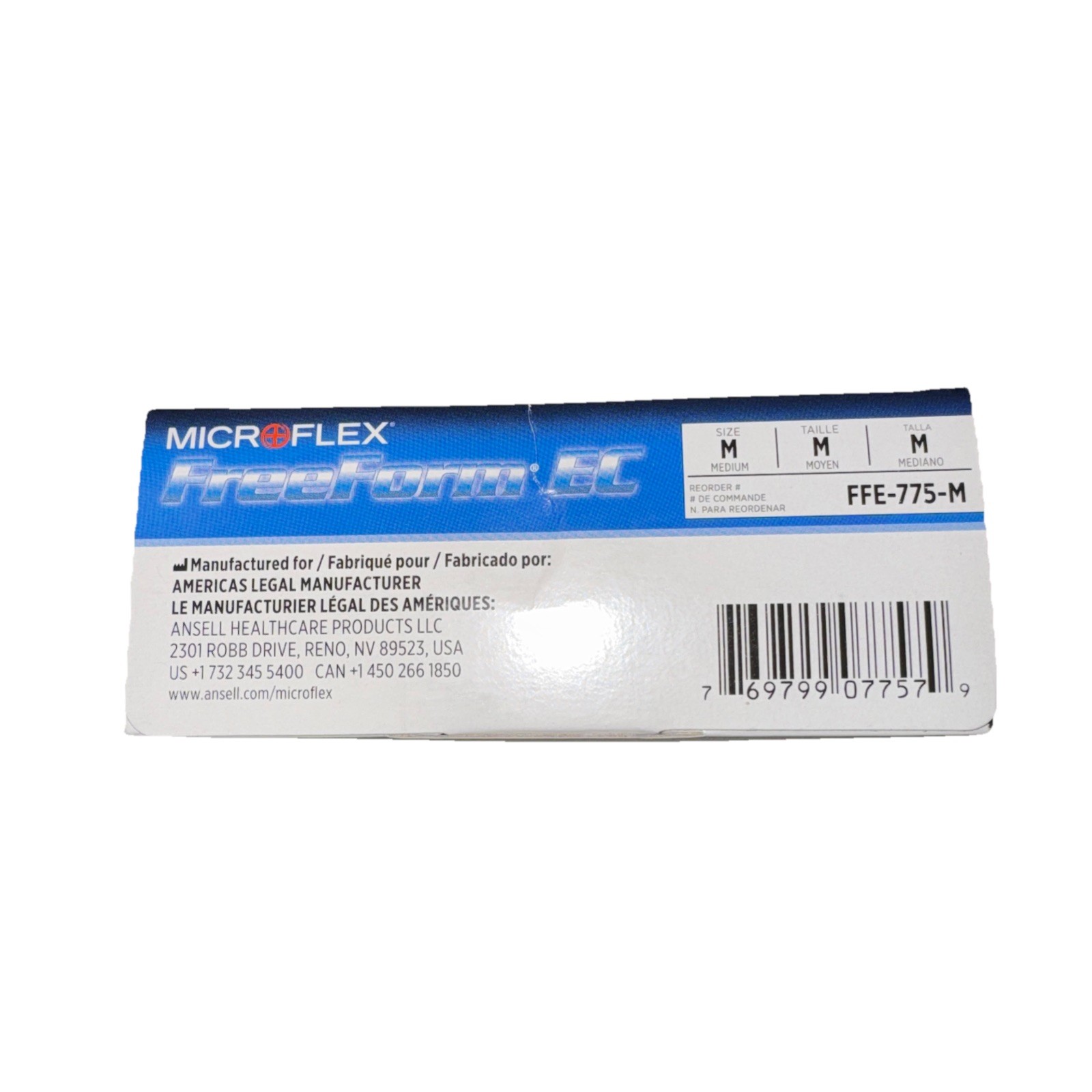 Ansell MicroFlex FreeForm Blue Disposable Nitrile Glove 5 Mil Size- Medium 50 CT