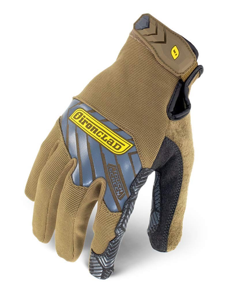 Ironclad Command Grip Work Gloves Touch Screen Gloves Conductive Palm And