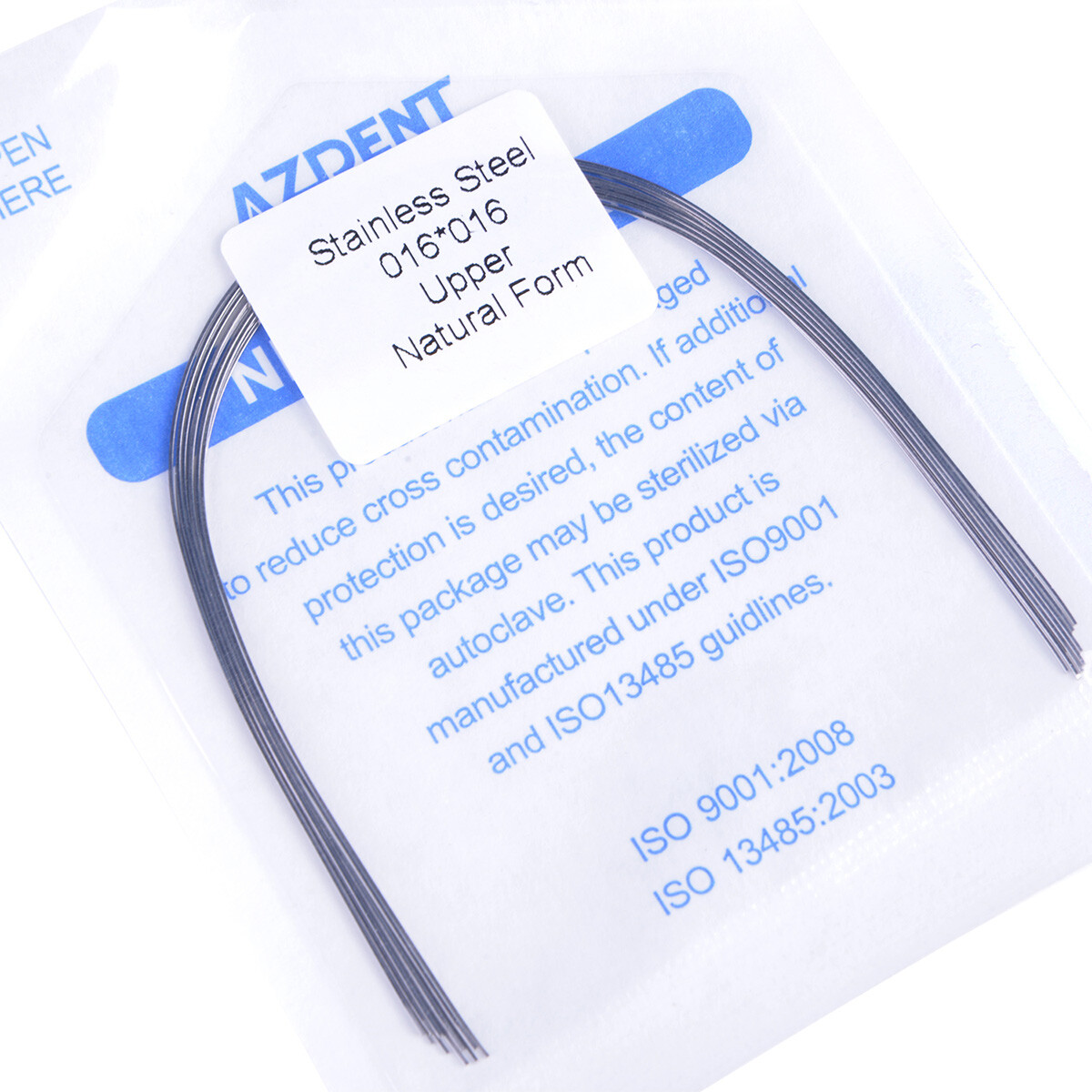 Dental Orthodontic Rectangular Arch Wires Natural Form Stainless Steel 10Pcs