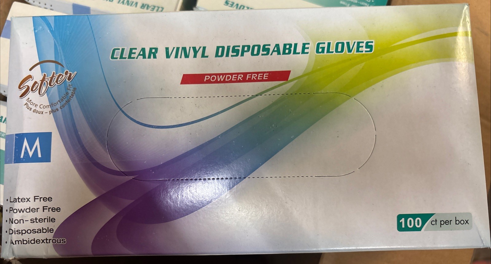 size Medium case 800 Vinyl Disposable Medical-EXAM Gloves NO-latex Powder-Free