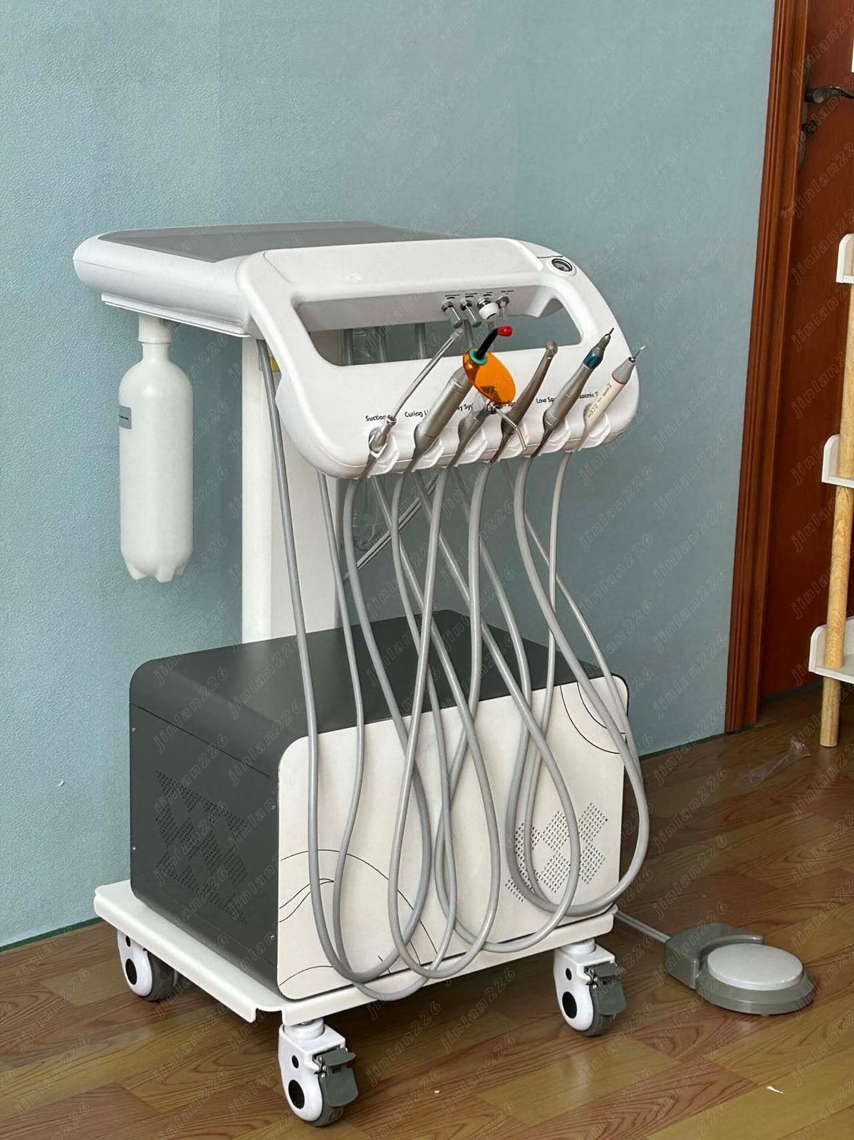 Portable Dental Delivery Unit Suction Air Compressor Cart