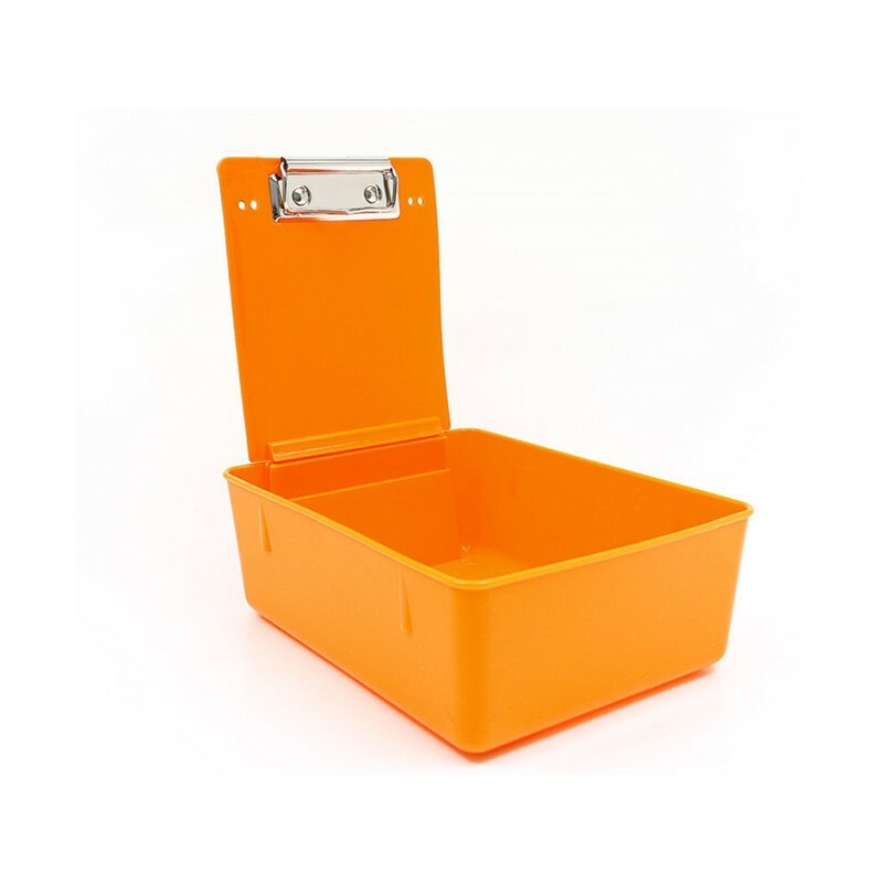 Dental Stainless-Steel Lab Plastic Pan Working Case For Dentist Supply With Clip