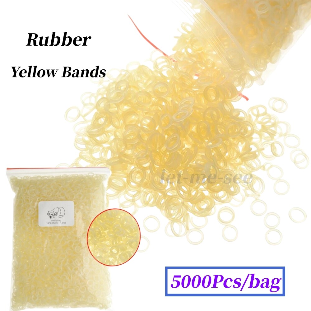 5000Pcs/pack Dental Orthodontic Elastics Ligature Ties Rubber Bands Yellow