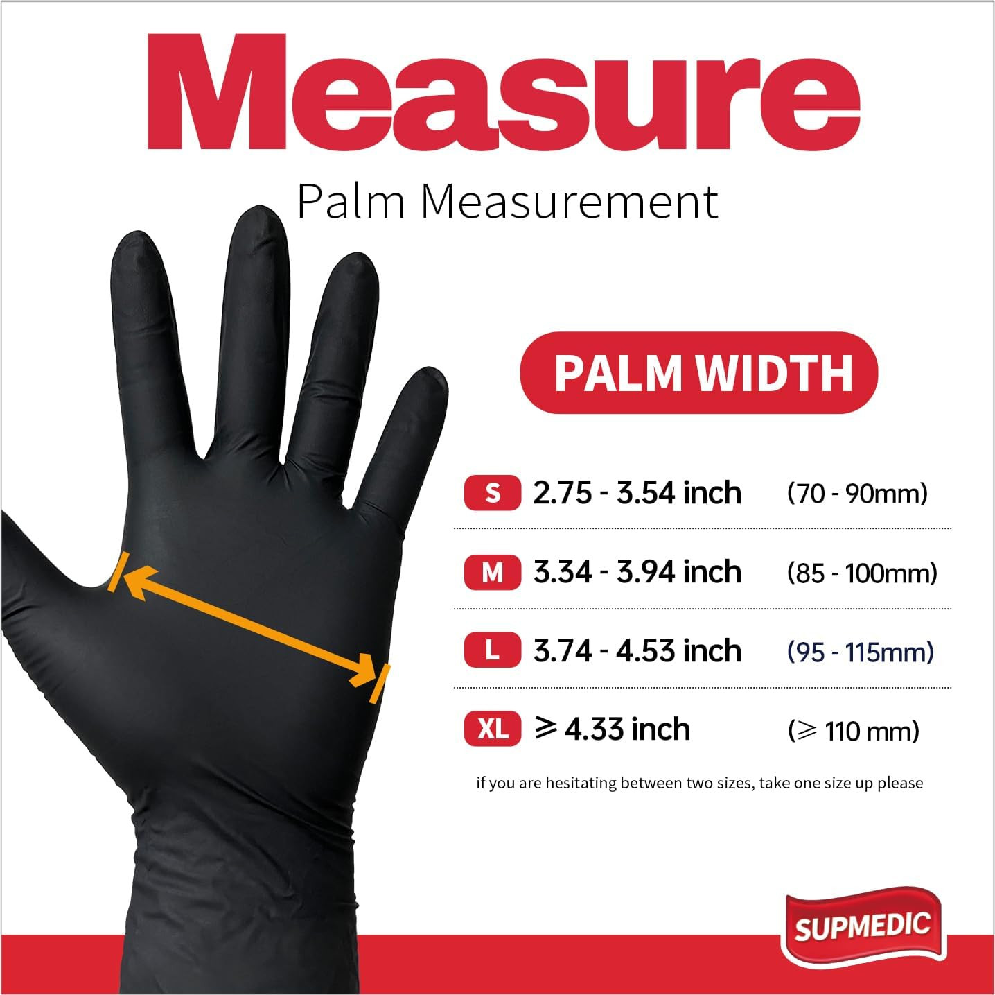 Supmedic Nitrile+ Disposable Exam Gloves, 5Mil Chemical Resistant Powder-Free Fo