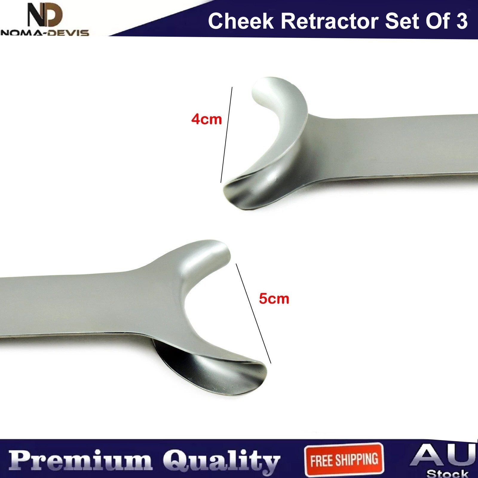 3 PCS Set Cheek Retractors Dental Mouth Opener Lip Tongue Double Headed CE