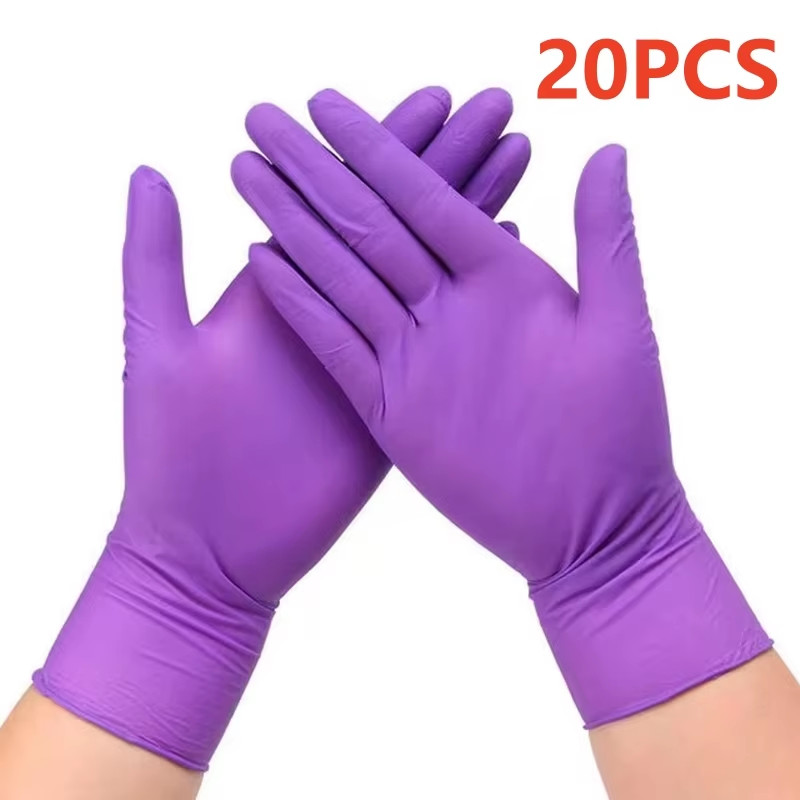 Fuchsia Nitrile Disposable Gloves 20/100PCS 3-Mil Powder & Latex Free Household
