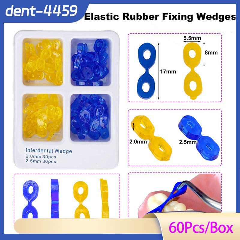 60Pc Dental Elastic Fixing Wedges Sectional Matrix Matrices Dam Composite TOR VM