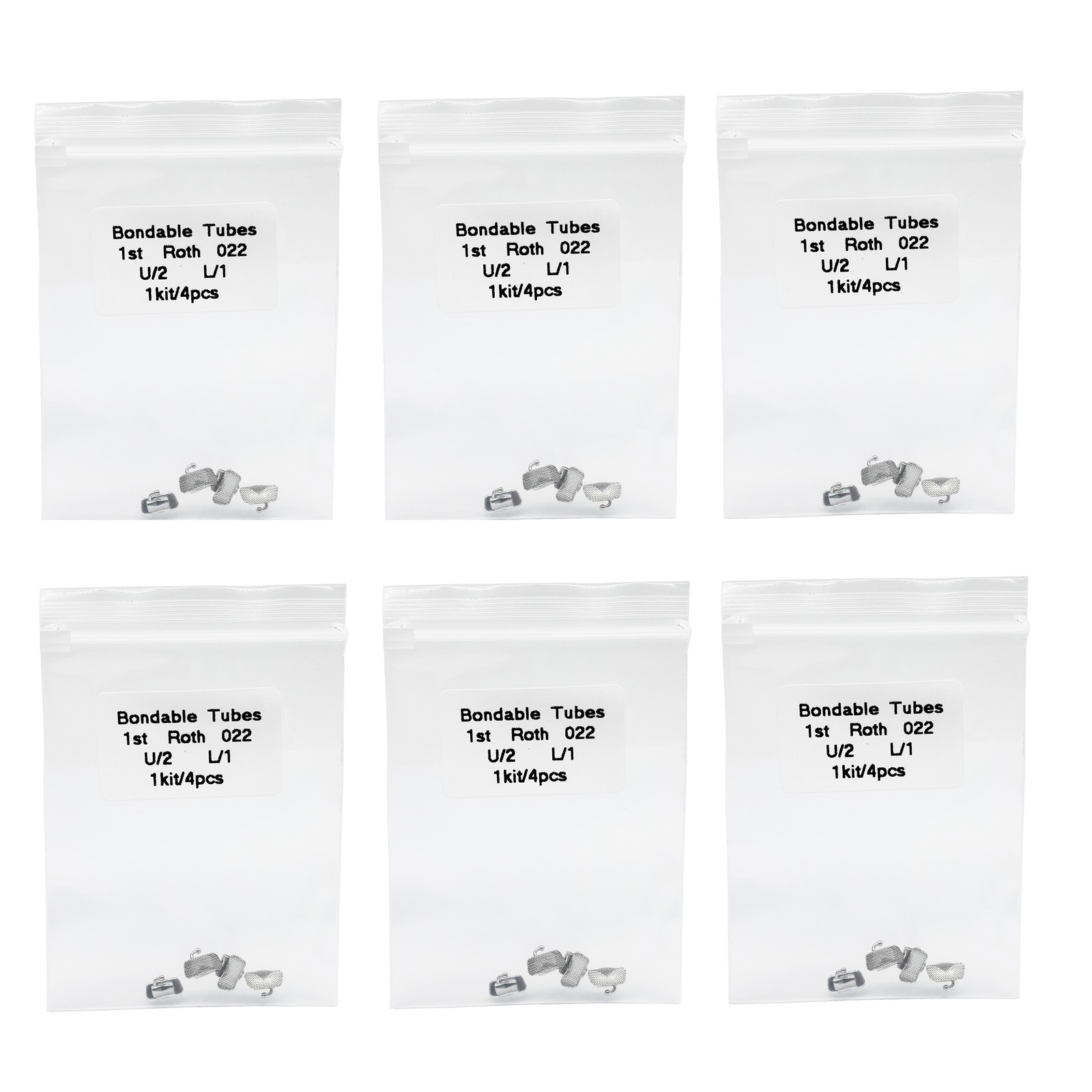 10Bag 40Pcs Ortho Bracket Buccal Tube Non-convertible Bondable For 1st Molar022