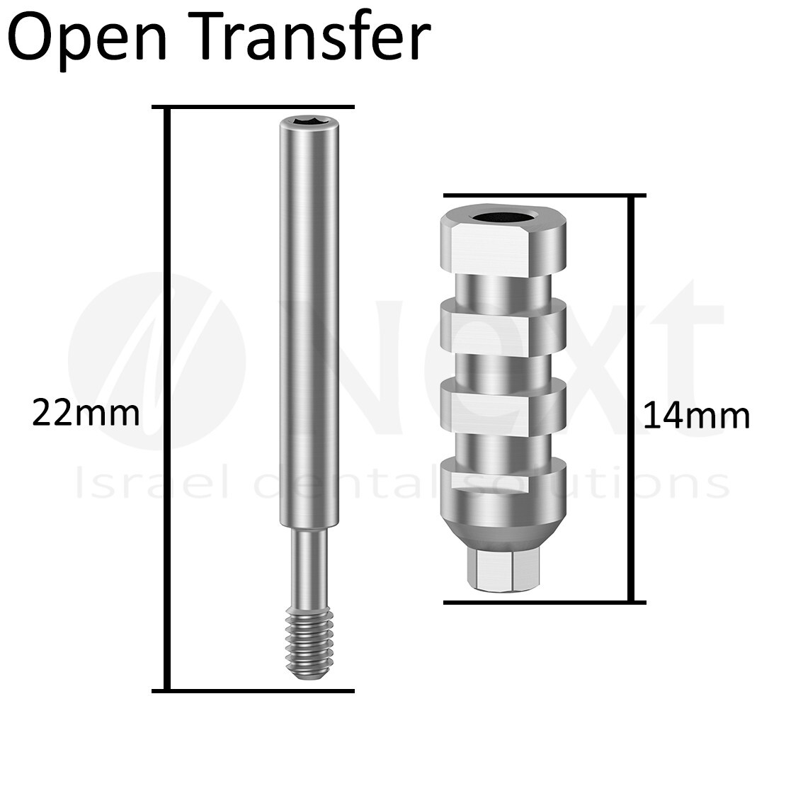 Lot x 50 impression open tray coping transfer long 2.42 Zimmer fit