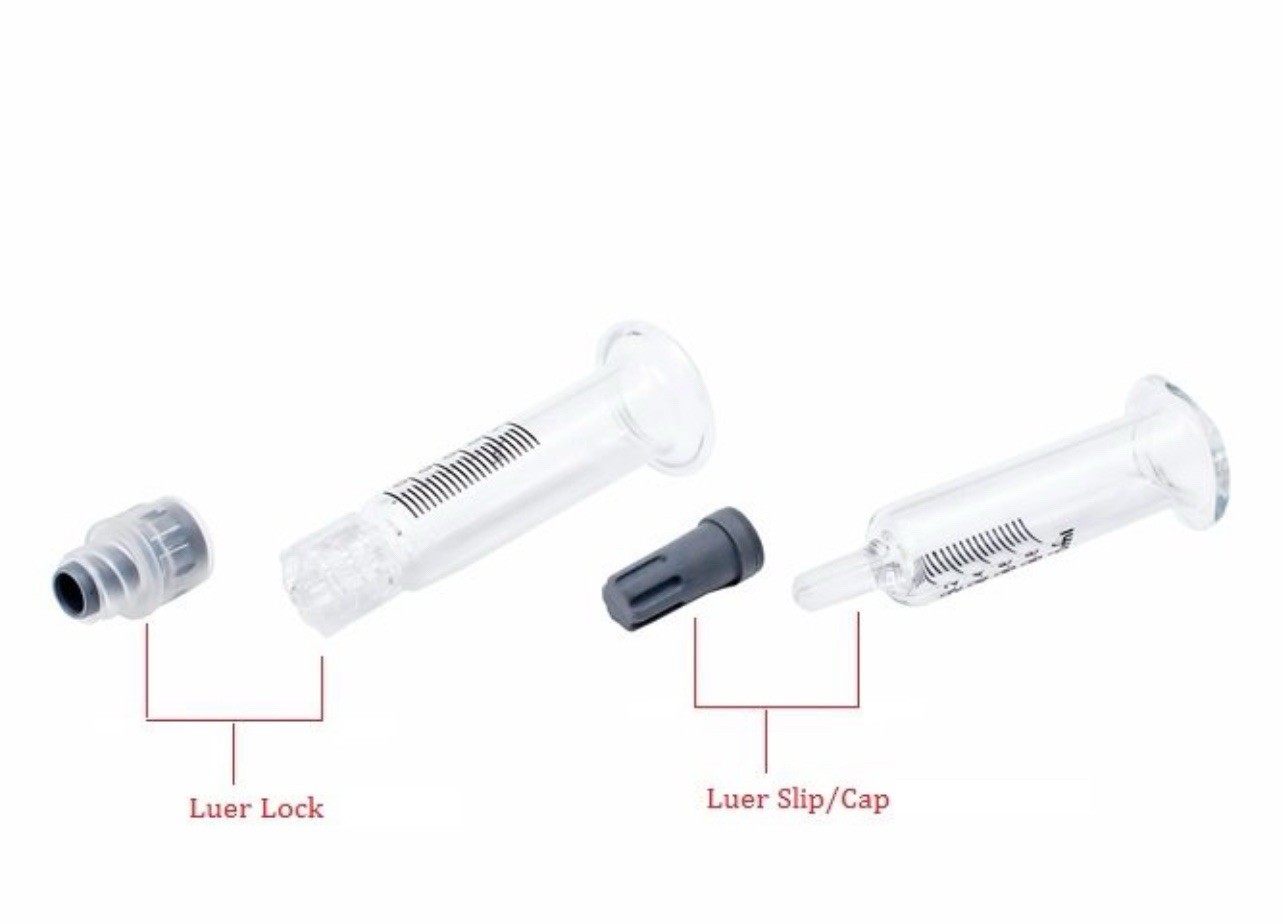 1ml Glass Syringe W/ Measurement-lier Lock Box Of 100