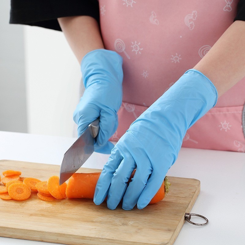 100pcs Disposable Nitrile Gloves Powder-Free Latex-Free Medical Home Use
