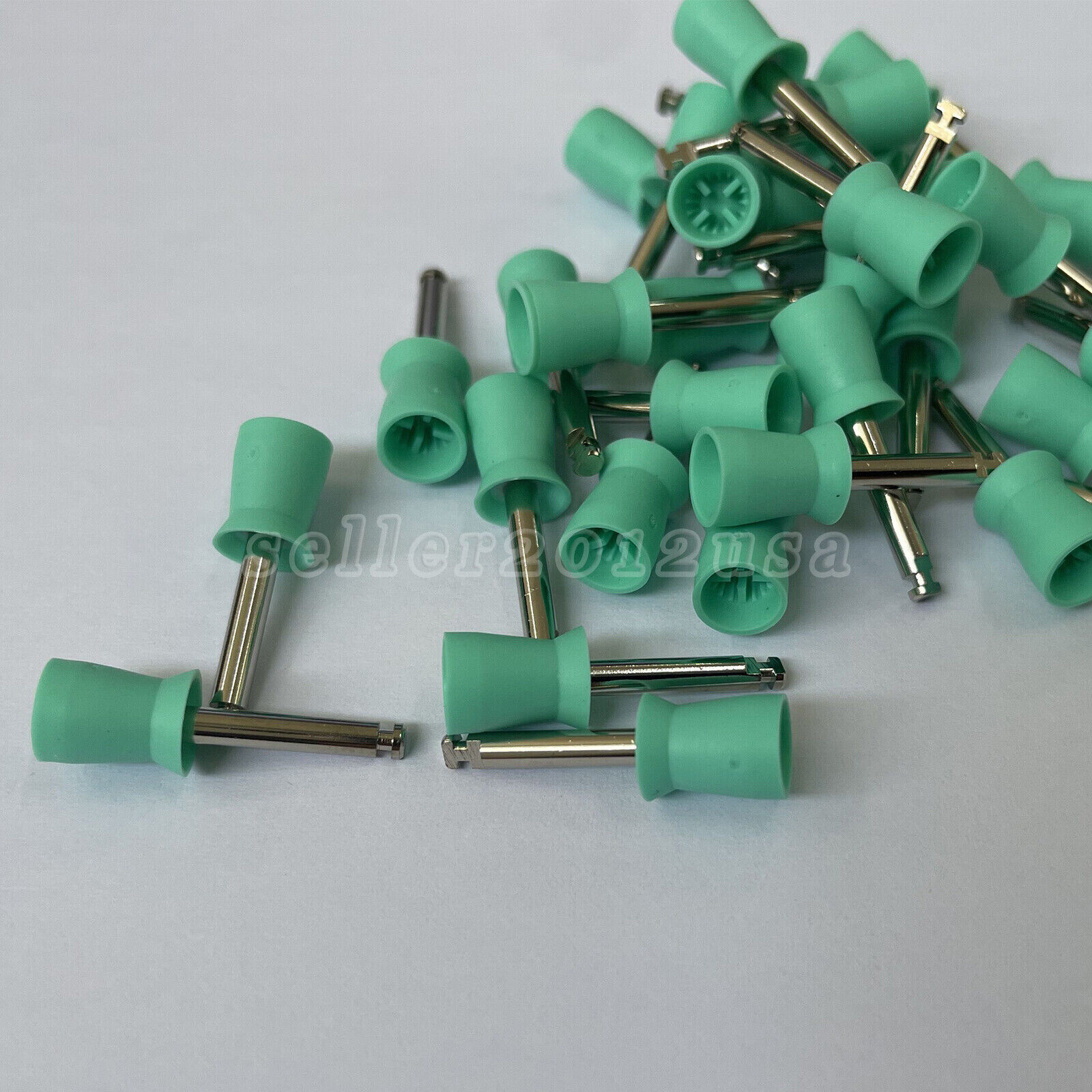 100 pieces/Box Dental Prophy Tooth Polishing Cups Brushes Rubber green color
