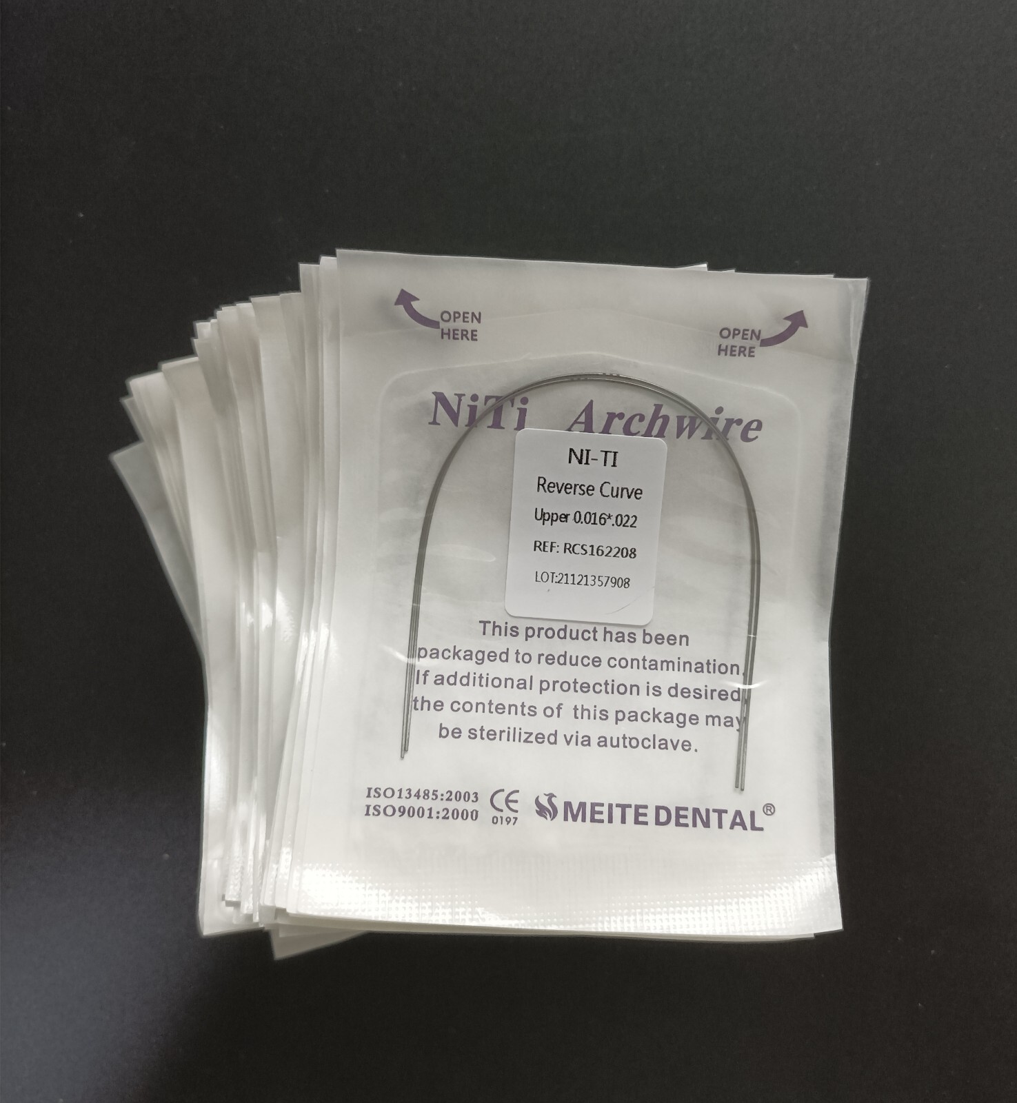 20Pack Dental Orthodontic Reverse Curve Arch Wire Niti Super Elastic Rectangular