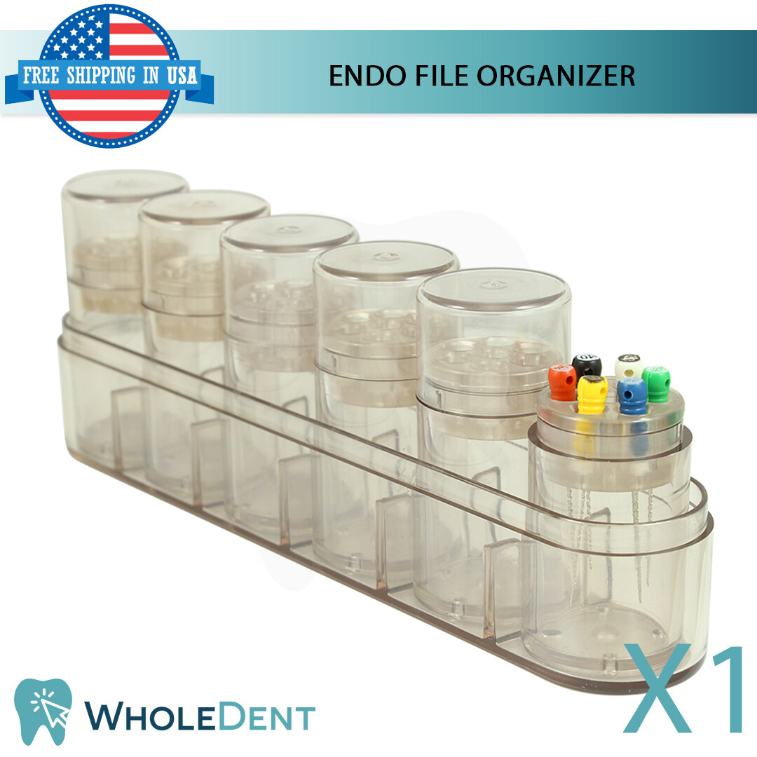 Endo File Plastic Organizer Dental Files Endodontic Tool Autoclavable 6 Tubes