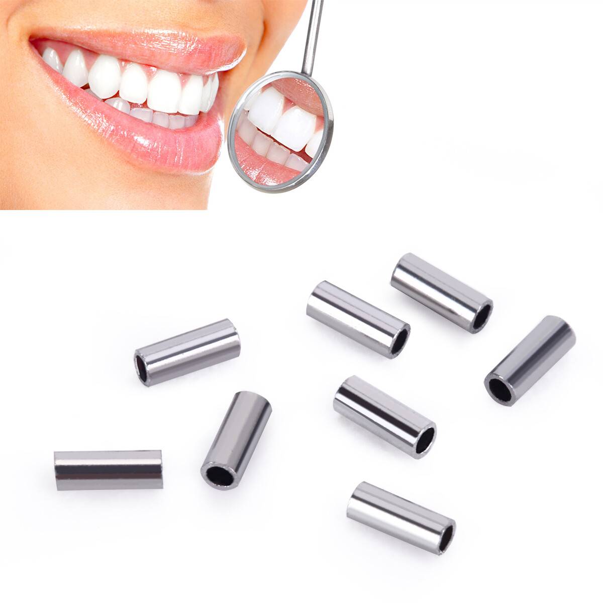 Dental Orthodontic Crimpable Mini Stops 0.5mm/0.8mm fit Round Arch Wire 10pc/bag