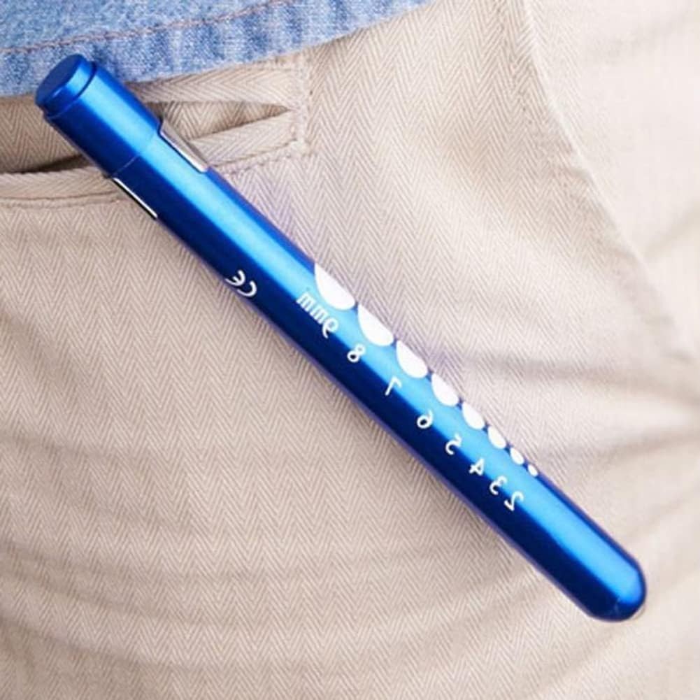 Professional Green LED Penlight with Pupil Gauge for Nurses & Doctors – Compact