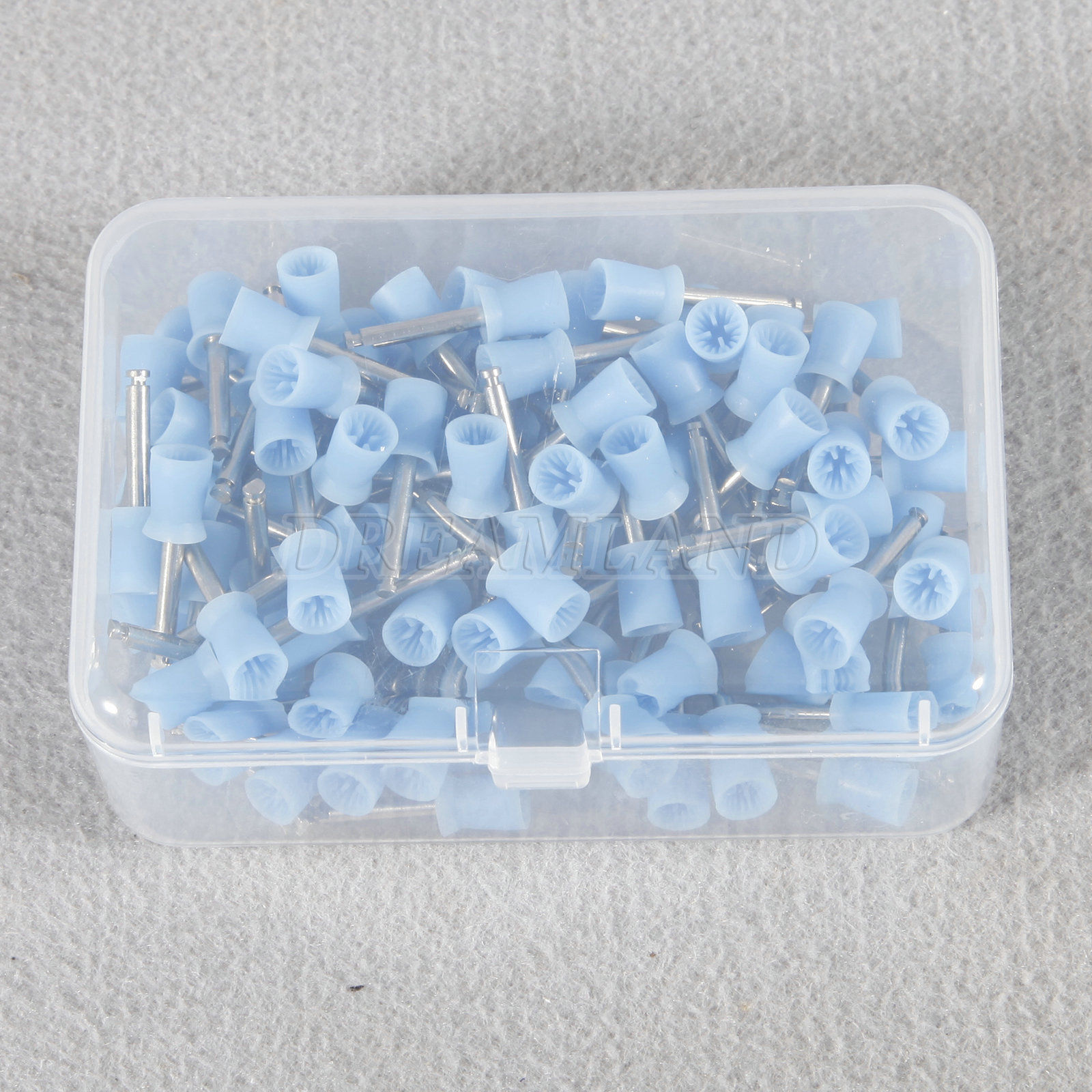 1000pcs/10 Boxes Dental Prophy Tooth Polish Polishing Cup Latch Type Rubber blue