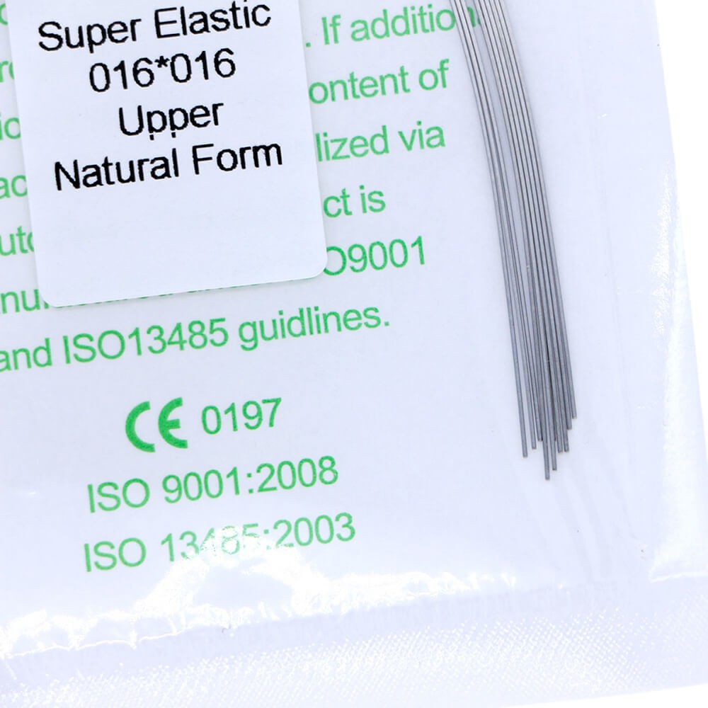20×Dental Ortho Super Elastic Niti Rectangular Arch Wire Natural 16×16 Upper