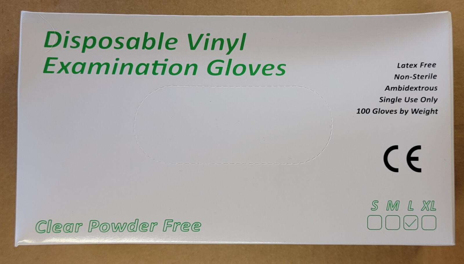 100x Large Disposable Vinyl Examination Gloves NON-STERILE Powder Free Clear