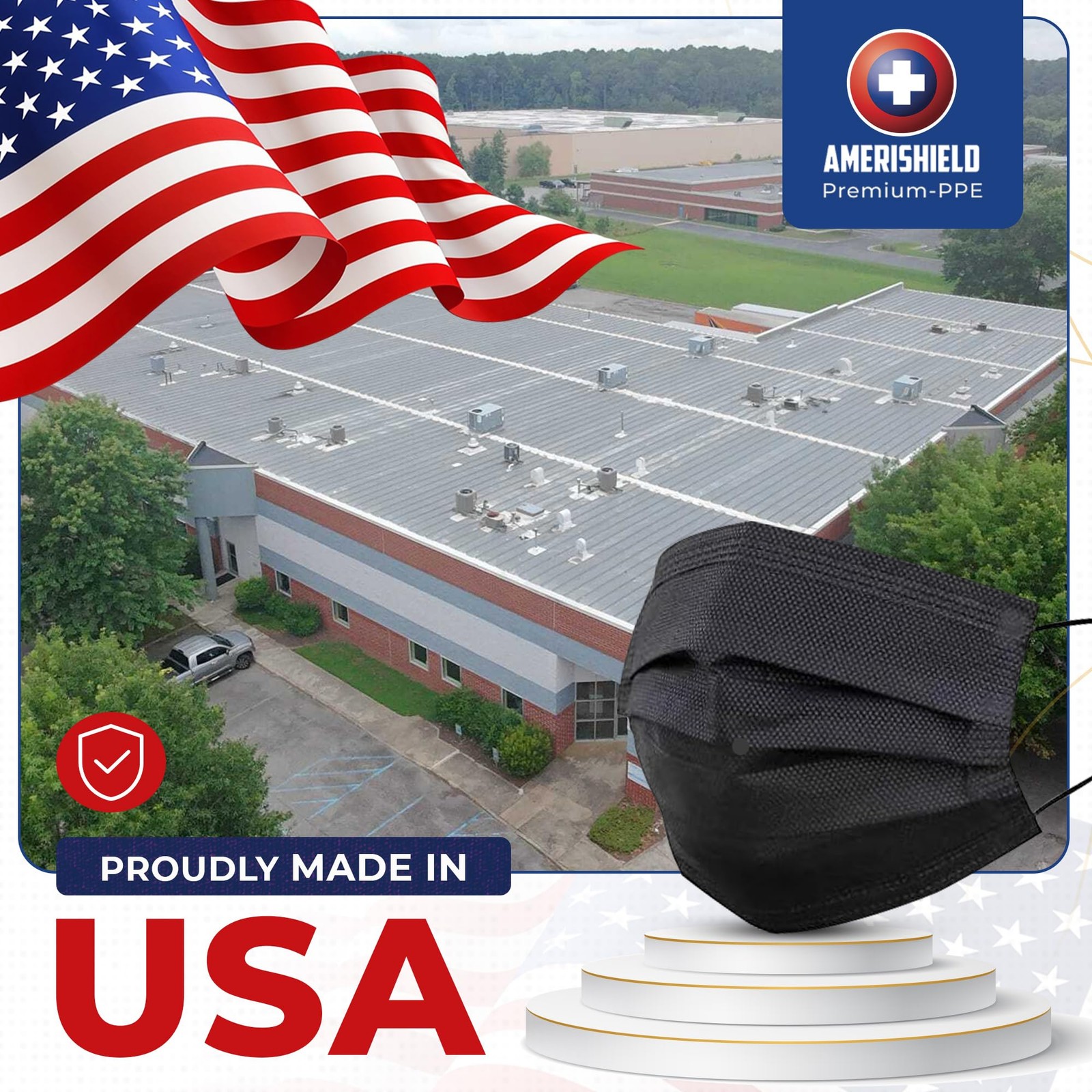 ASTM Level 2, Made in The USA, Disposable Face Mask, FSA/HSA Eligible, 4 Laye…