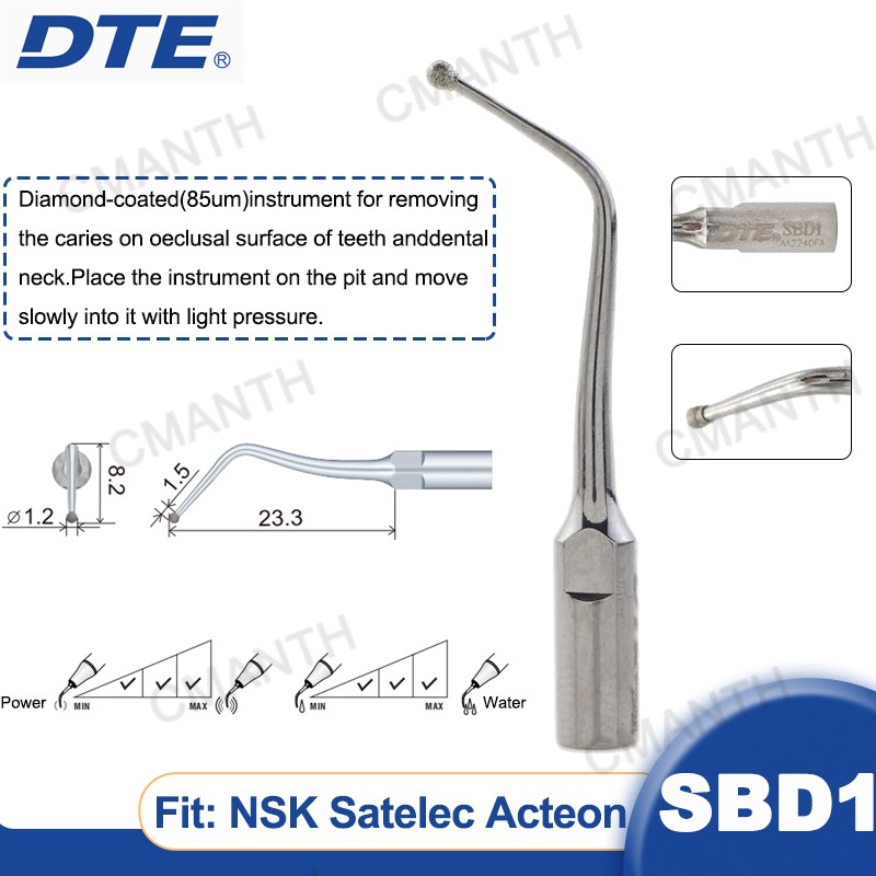 DTE Dental Ultrasonic Scaler Tips Cavity Preparation SBD1 Fit NSK SATELEC ACTEON
