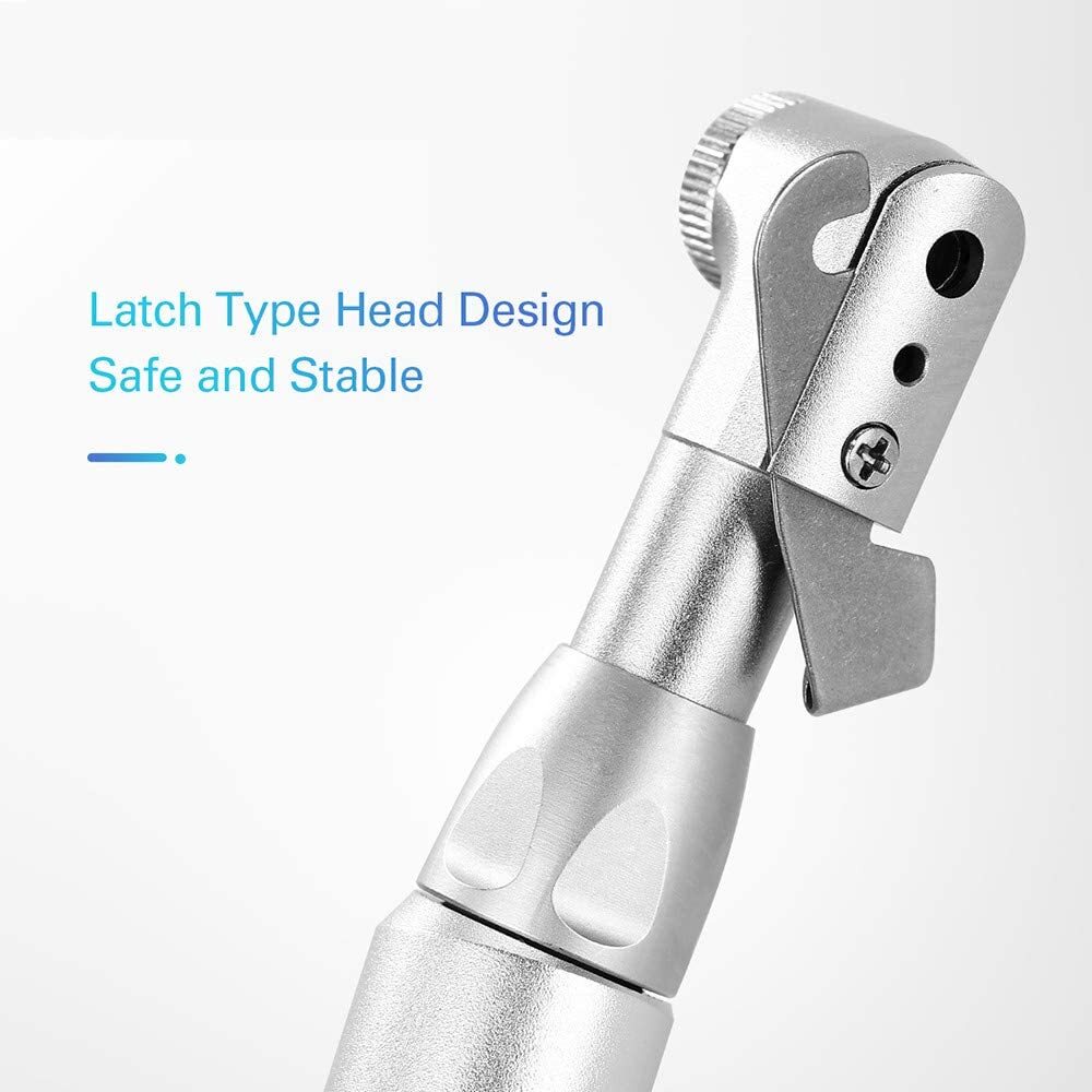 Dental Universal Implant Torque 2 Heads Adjustment Handpiece&12 Drivers Silver