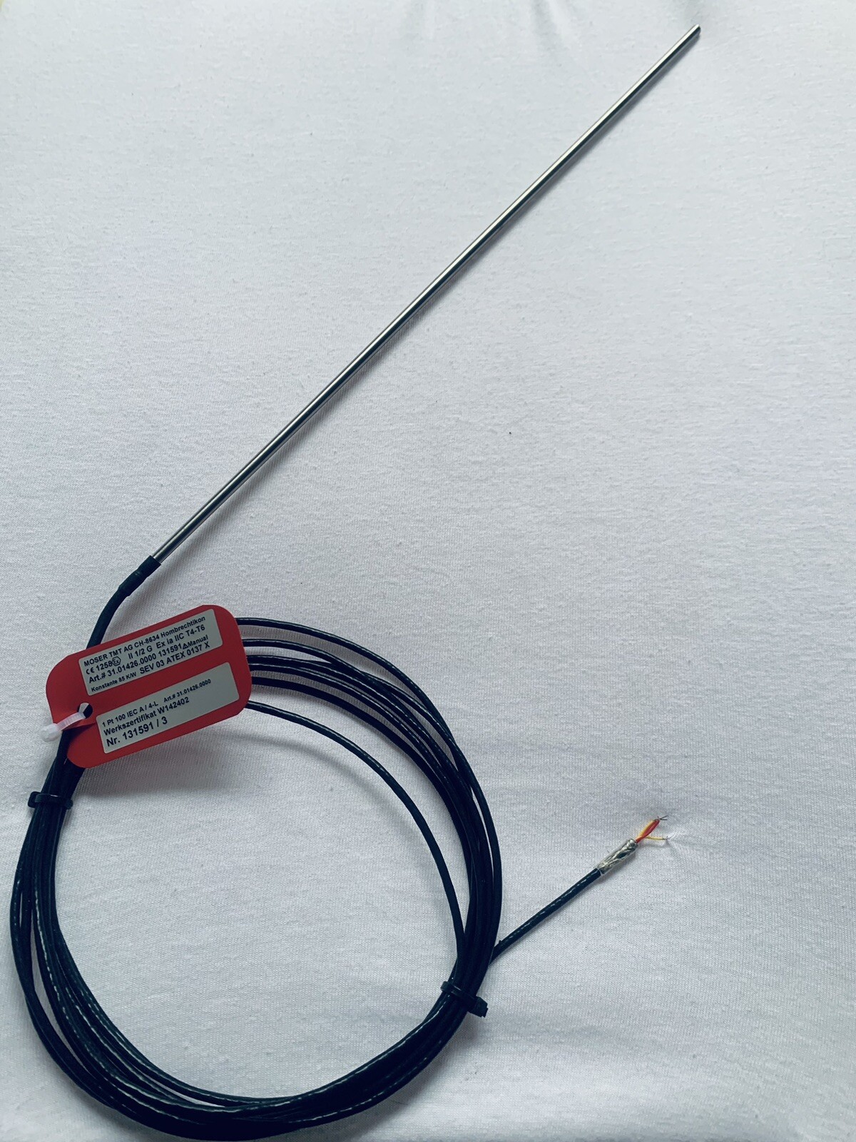 Chemglass Thermocouple ~ 12″ inch 1/8″ ~ 1.4404